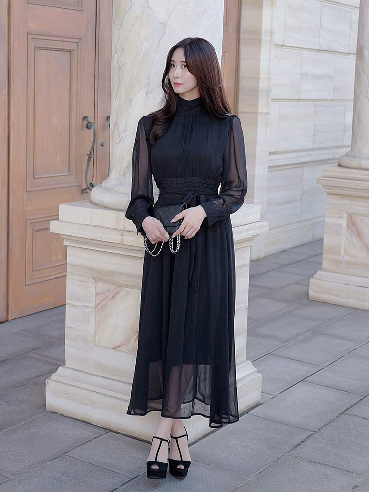 【sifeel/シフィール】シアーシフォンロングワンピース シアーシフォンロングワンピース | レディースファッション通販 - DHOLIC