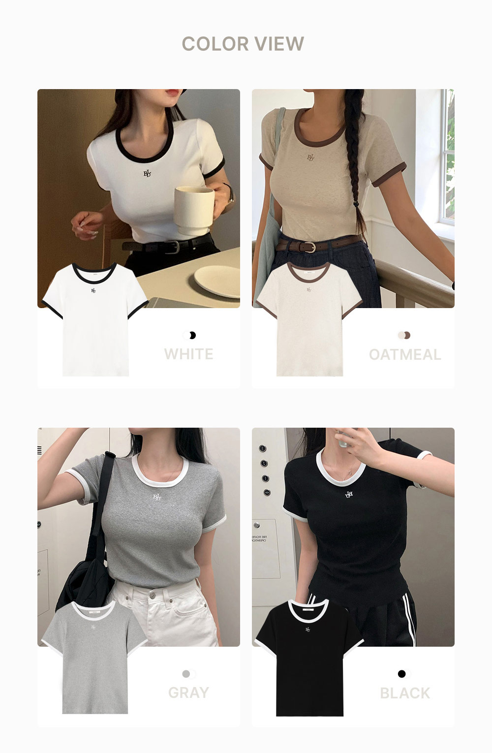 配色ミニロゴ半袖Tシャツ | 詳細画像24