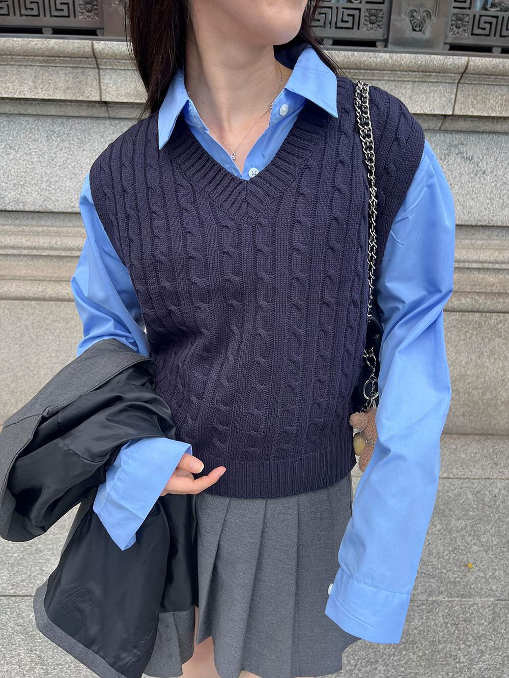 6COLORケーブルニットベスト | 詳細画像14