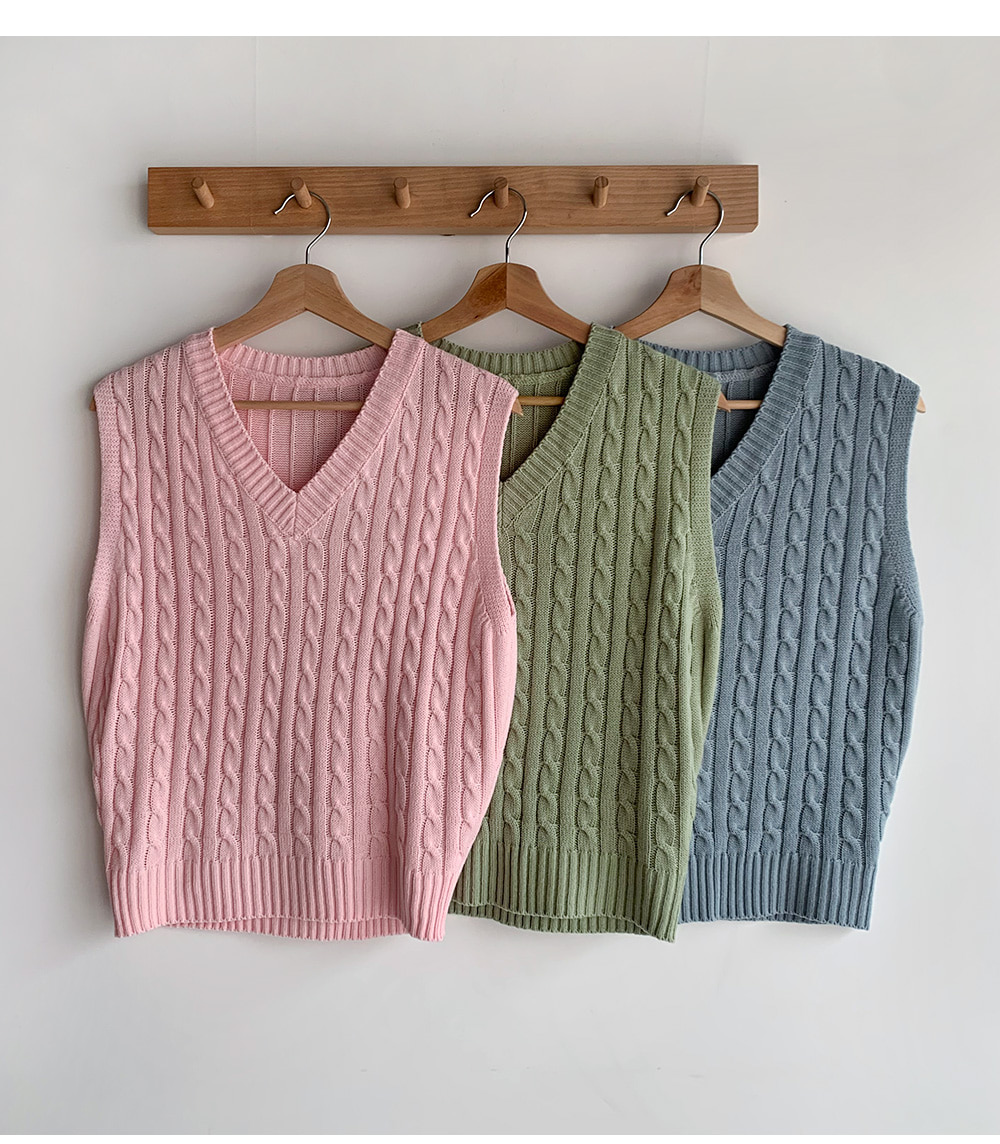 6COLORケーブルニットベスト | 詳細画像33