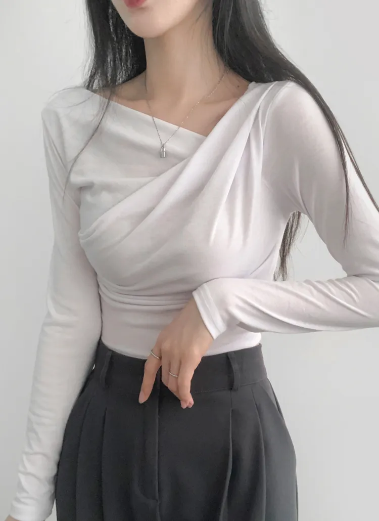 ドレープ長袖Tシャツ | lilisense | 詳細画像1