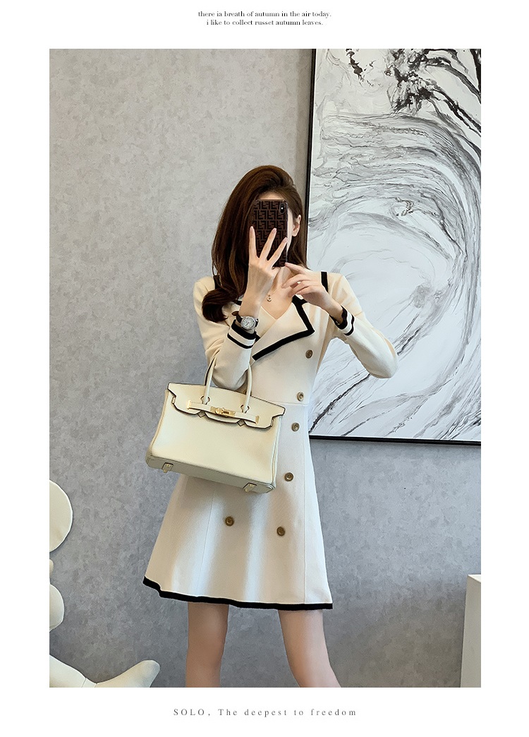テーラードダブルボタンニットミニワンピース | 詳細画像6