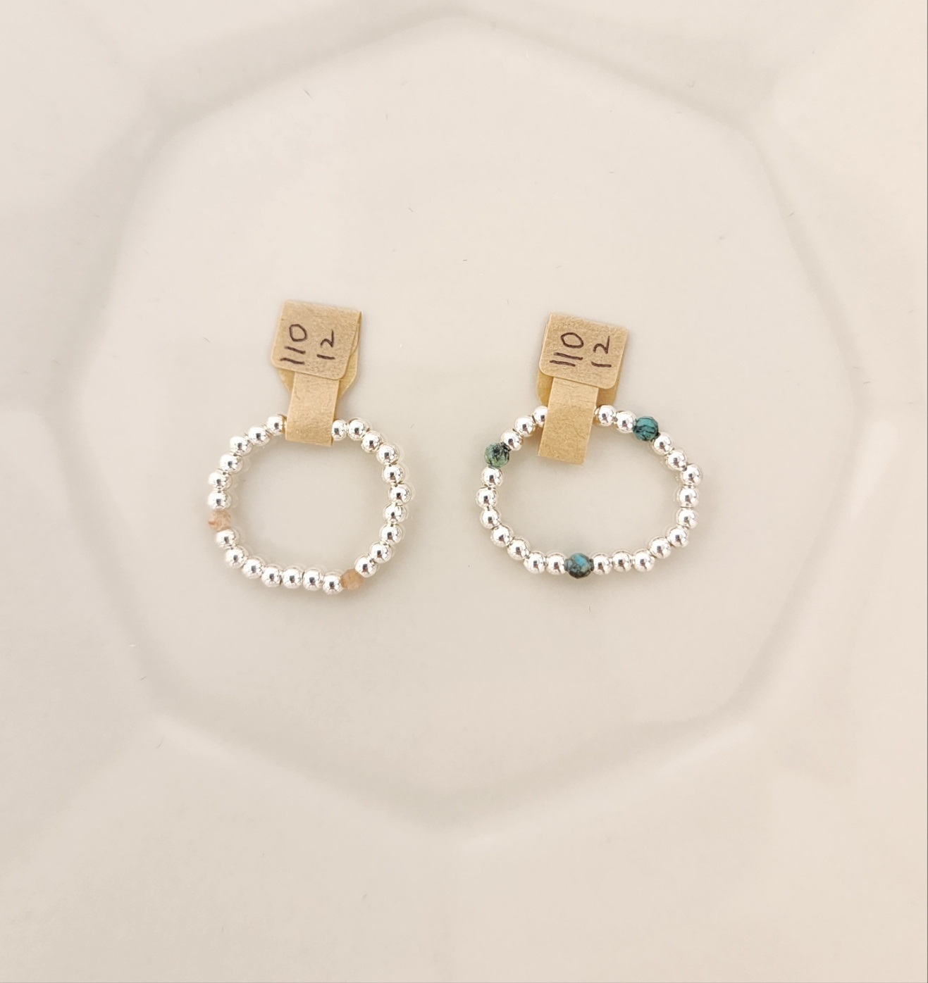 フェイクストーンシルバーボールブレスレット | 詳細画像2