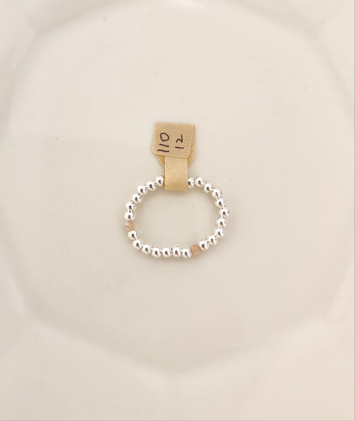 フェイクストーンシルバーボールブレスレット | 詳細画像3