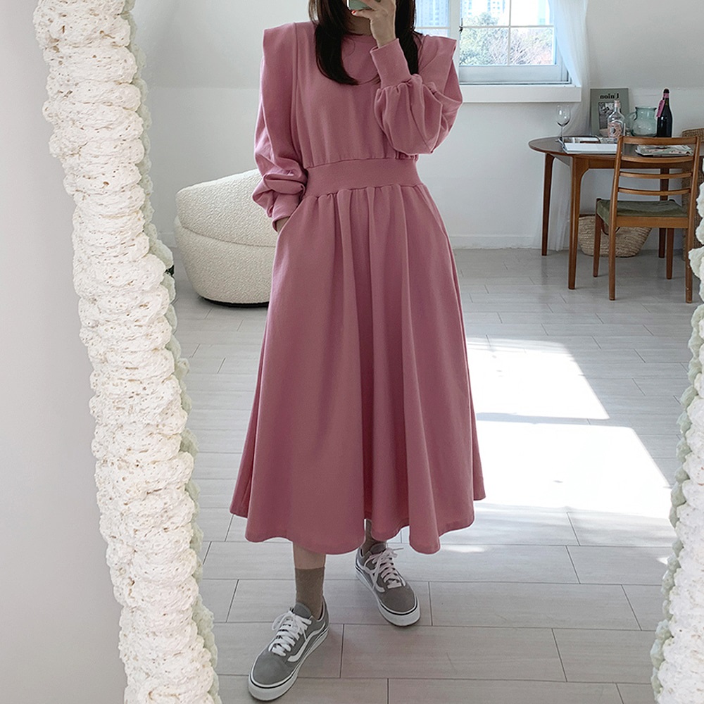 パワショルフレアスウェットワンピース | 詳細画像2