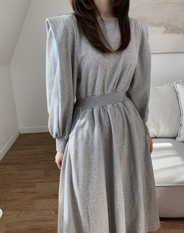 パワショルフレアスウェットワンピース | 詳細画像4