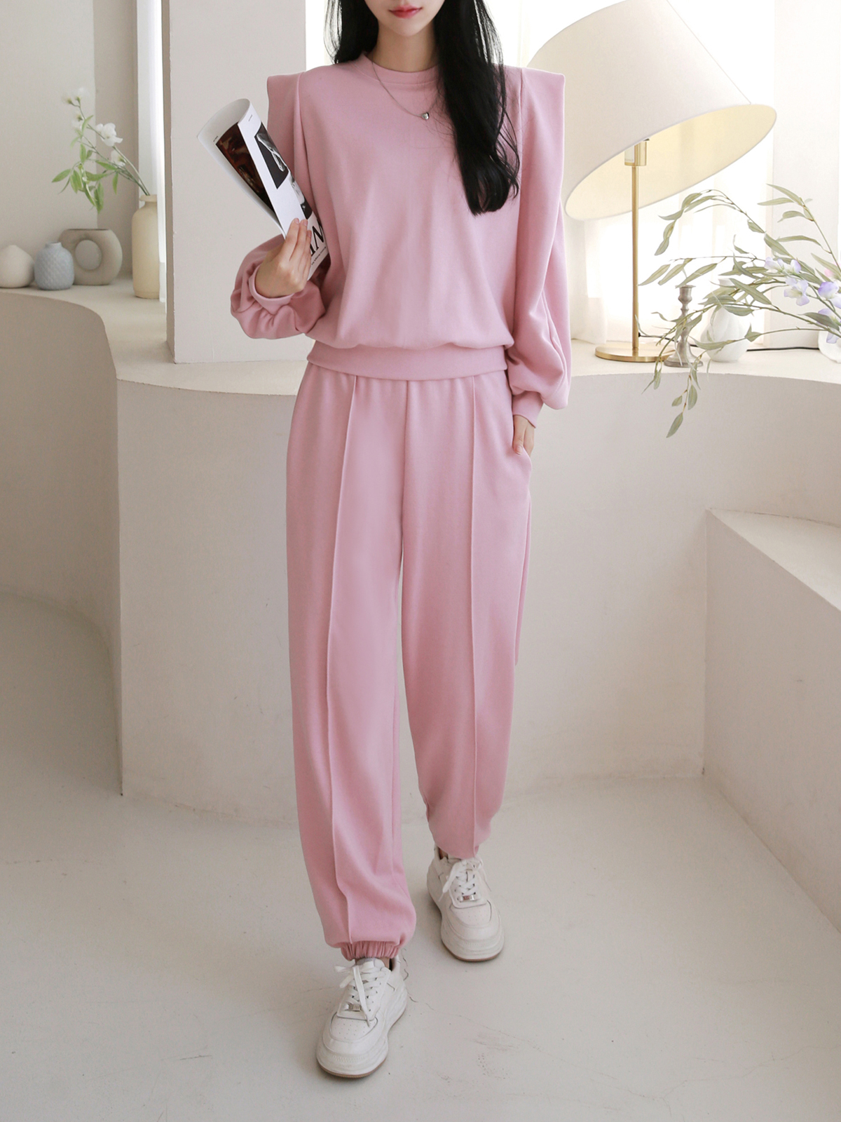 パワショルスウェット&センタープレスジョガーパンツSET | 詳細画像8