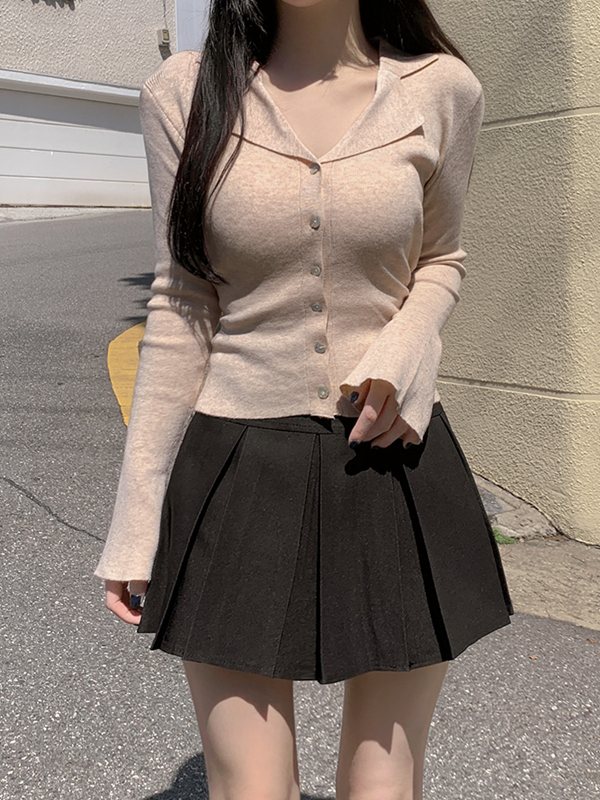 バックリボン開襟ベルスリーブカーディガン | 詳細画像2