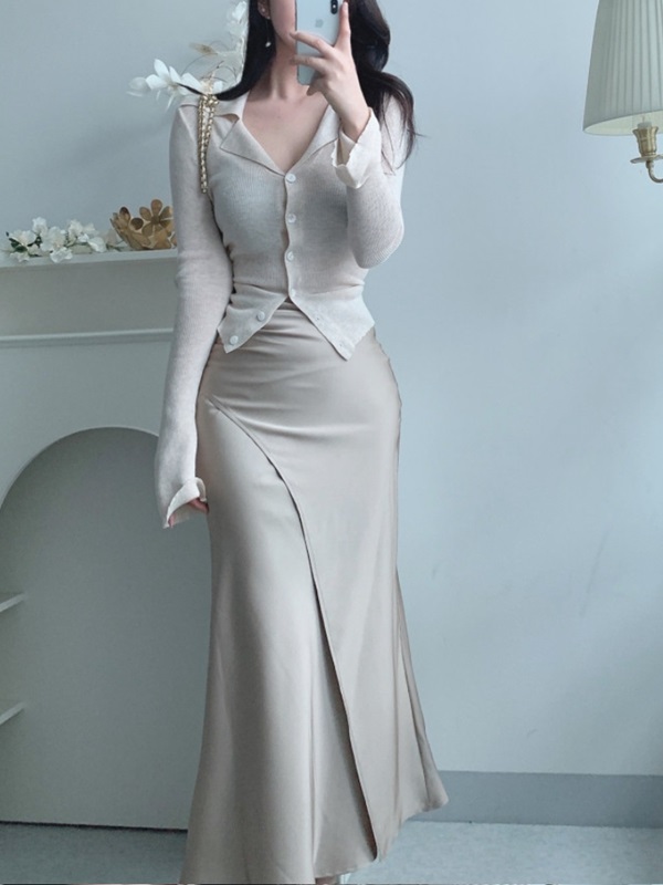 バックリボン開襟ベルスリーブカーディガン | 詳細画像10