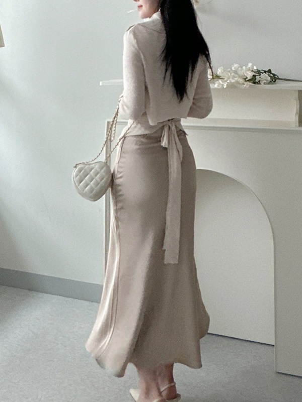 バックリボン開襟ベルスリーブカーディガン | 詳細画像12