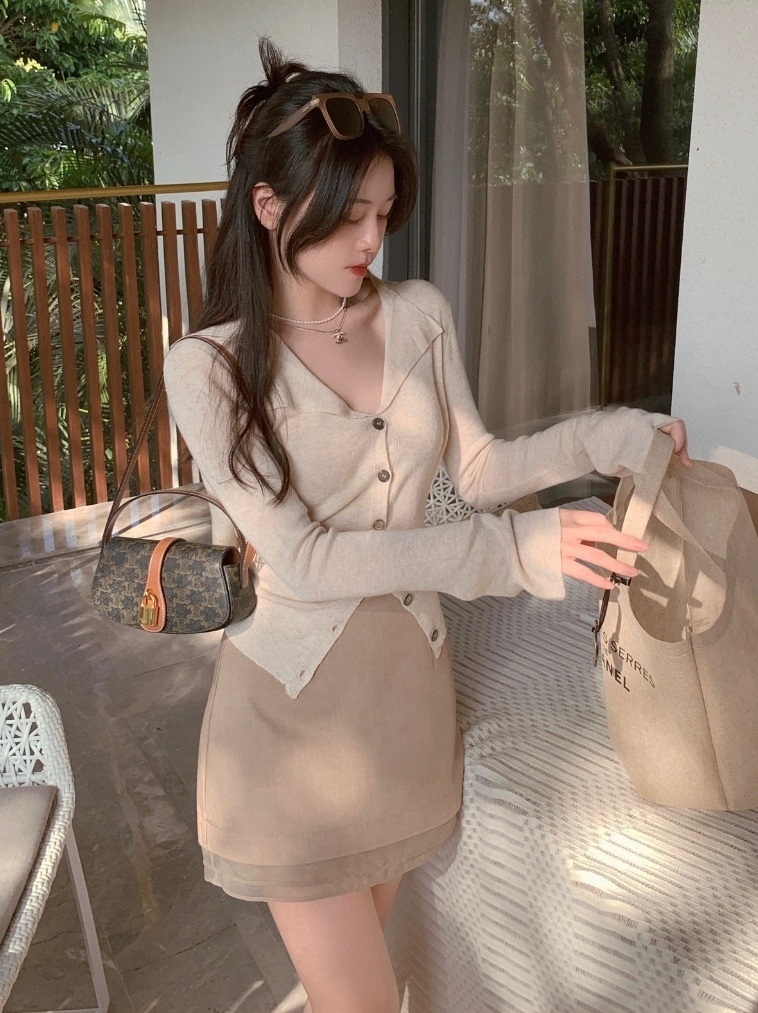 バックリボン開襟ベルスリーブカーディガン | 詳細画像15