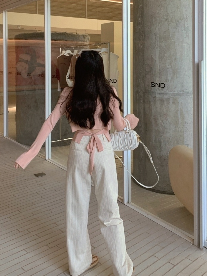 バックリボン開襟ベルスリーブカーディガン | 詳細画像16