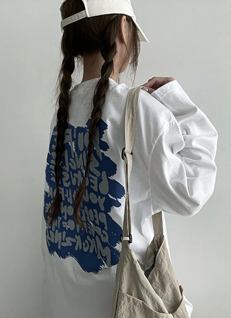 SINGLEバックプリント長袖Tシャツ | hijjoo | 詳細画像1