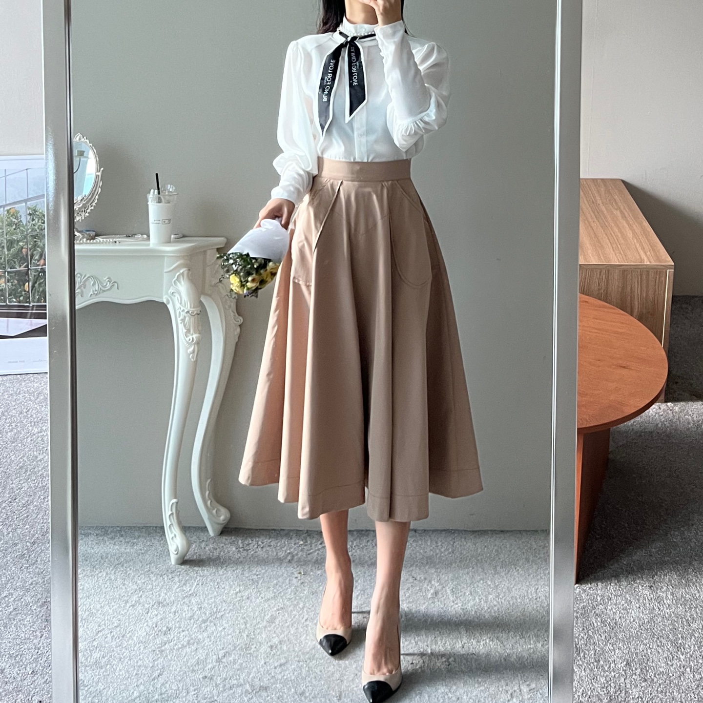 ステッチフレアスカート | レディースファッション通販 - DHOLIC