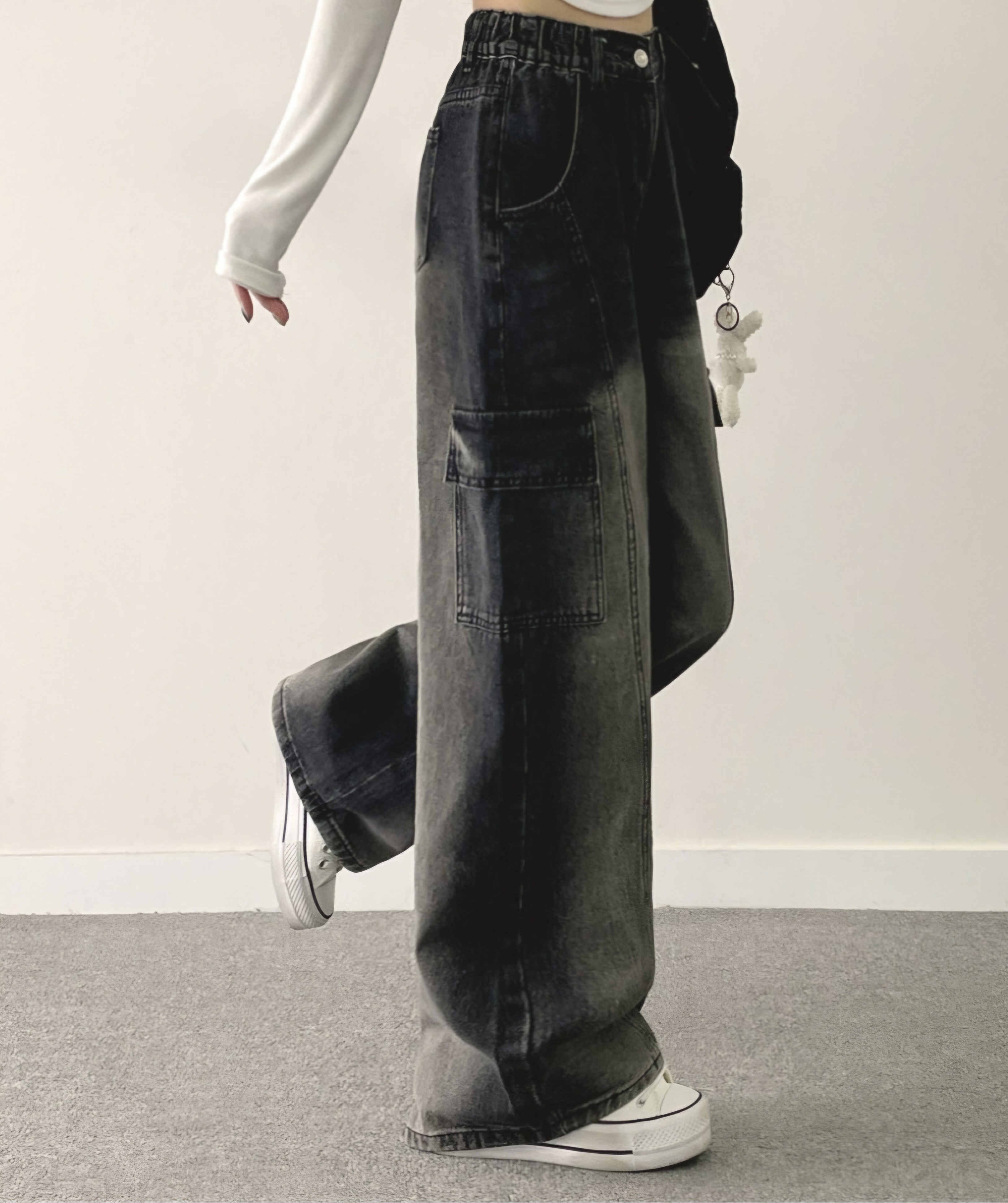 バックゴムセンターラインカーゴデニムパンツ | 詳細画像7