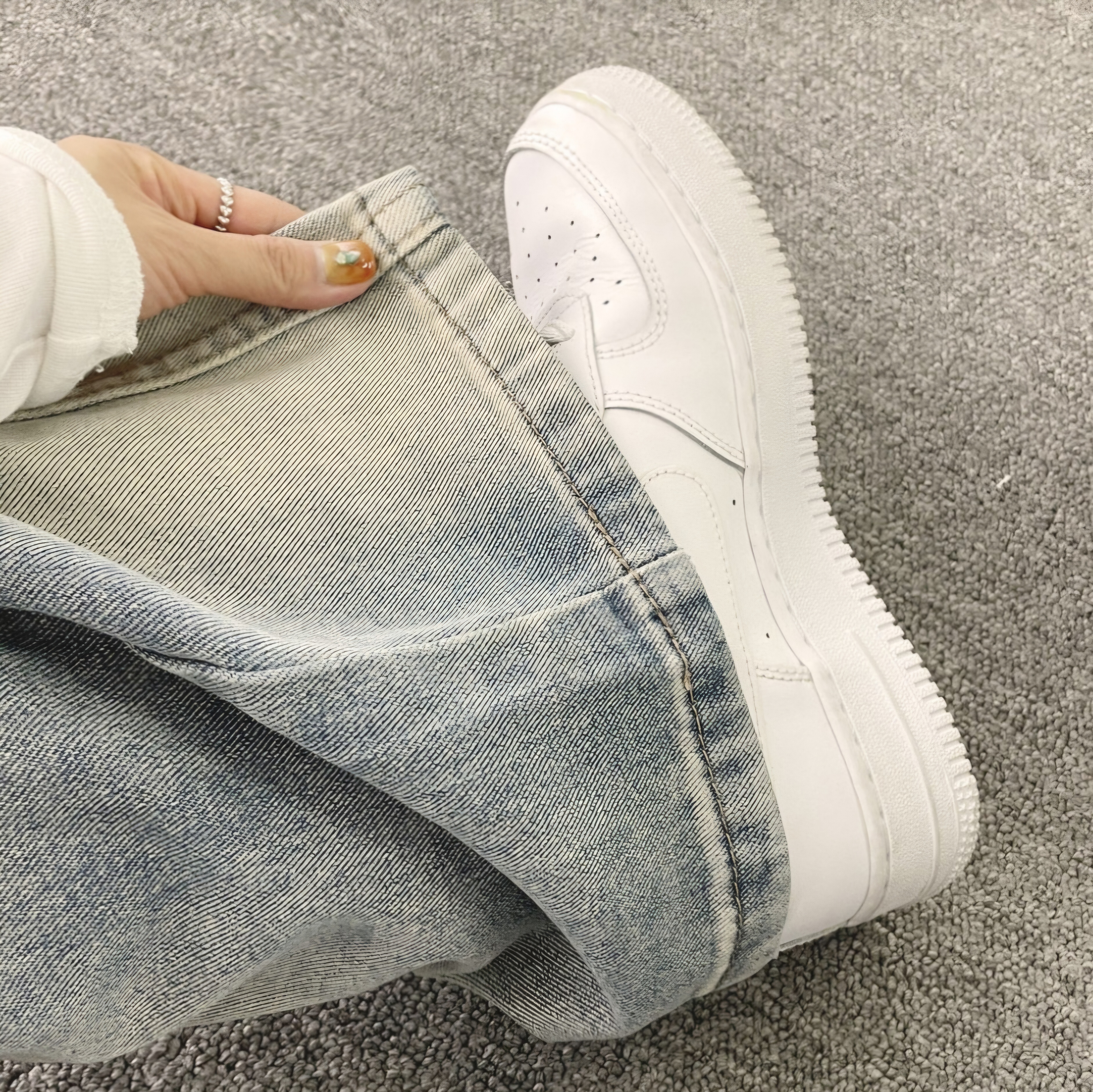 バックゴムセンターラインカーゴデニムパンツ | 詳細画像10