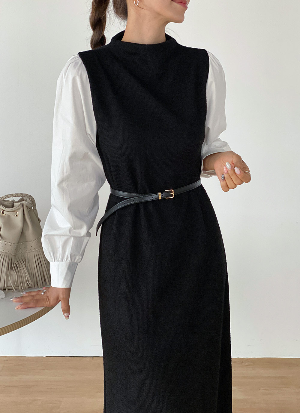 ベルト付ドッキングワンピース | 詳細画像3