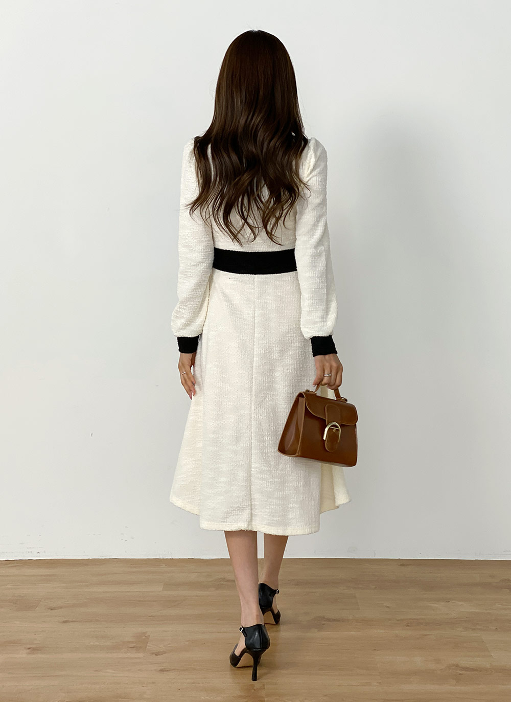 デザインボタンツイード配色ワンピース | 詳細画像8