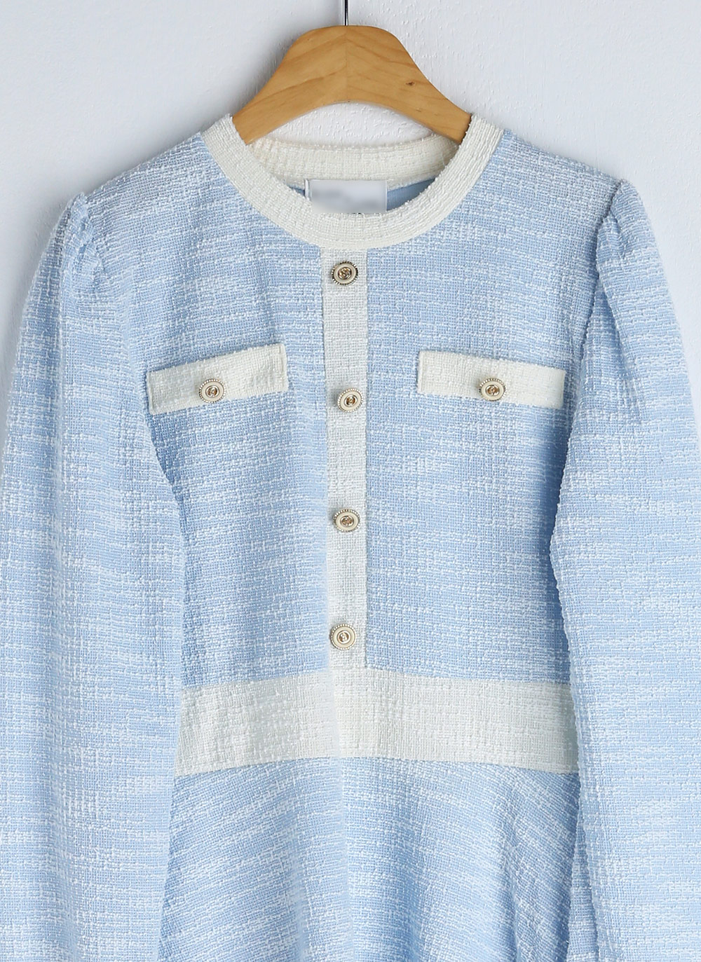 デザインボタンツイード配色ワンピース | 詳細画像17