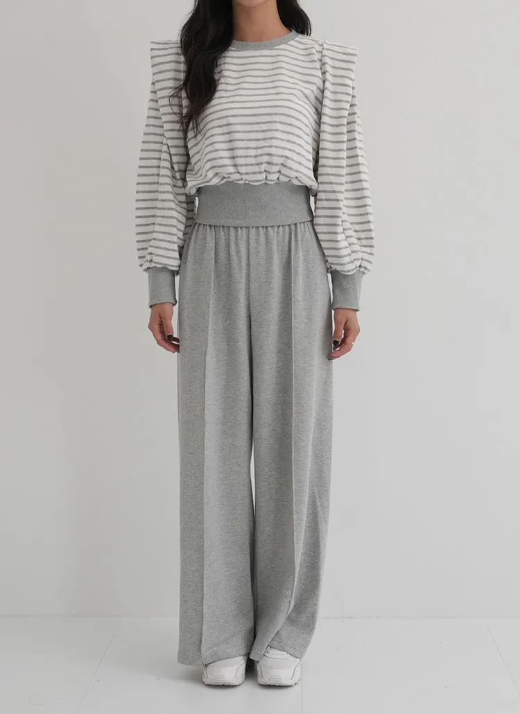 パワショルボーダースウェット&イージーパンツSET | 詳細画像1