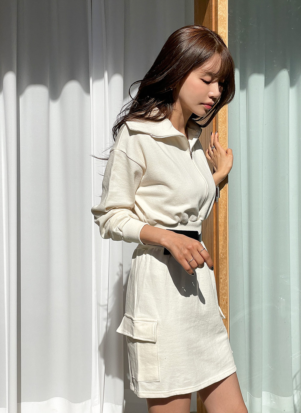 カーゴカラーミニスウェットワンピース | 詳細画像3