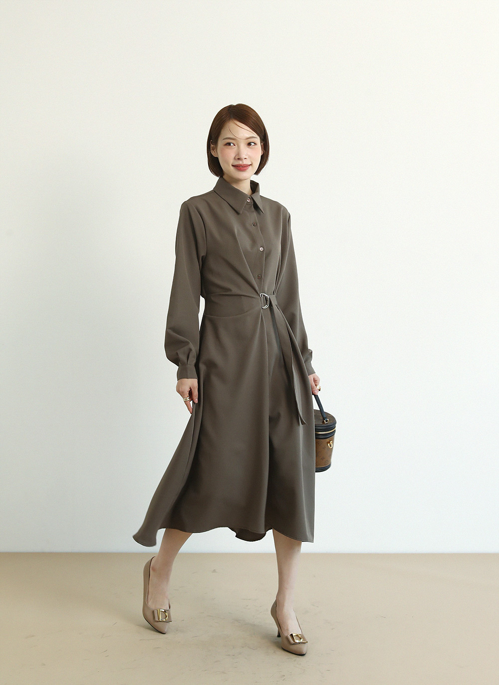 ベルトダーツシャツワンピース | 詳細画像5