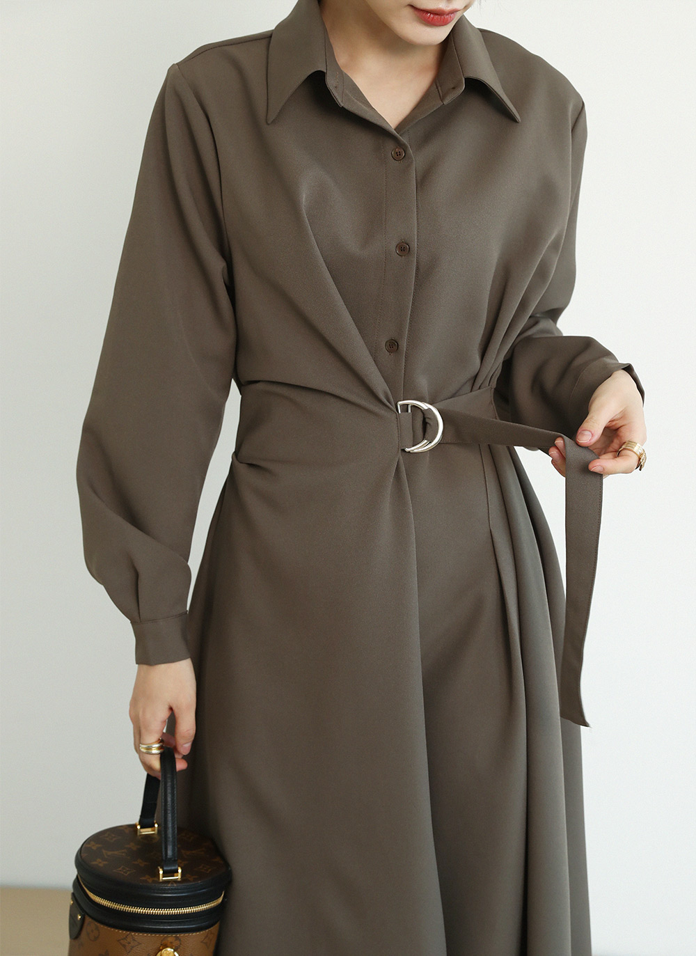 ベルトダーツシャツワンピース | 詳細画像9