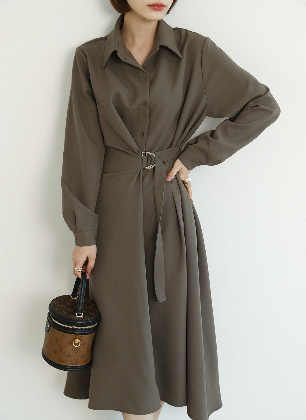 ベルトダーツシャツワンピース | 詳細画像13