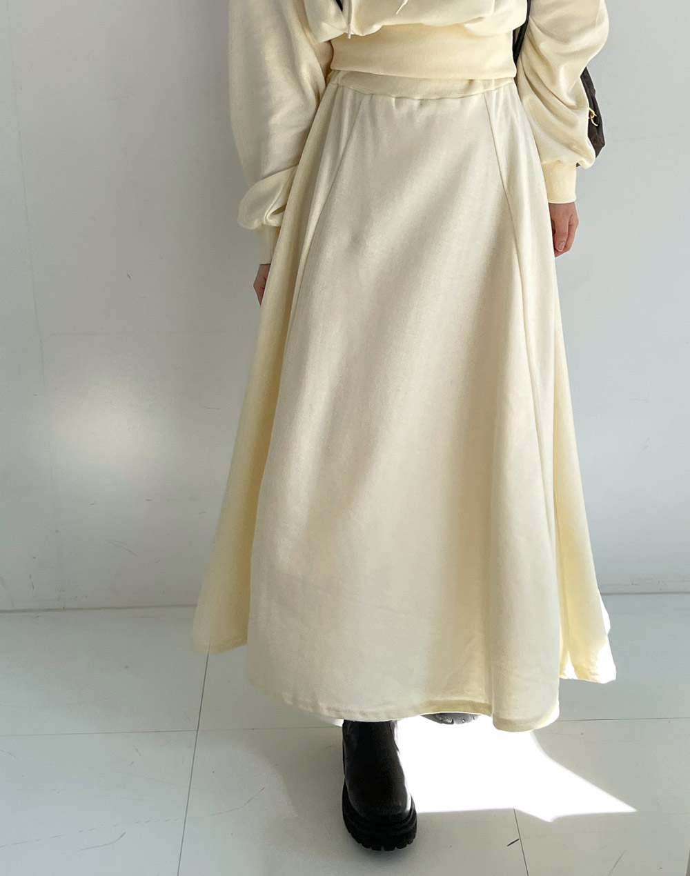 配色ショルダーフリルパーカー&AラインスカートSET | 詳細画像10