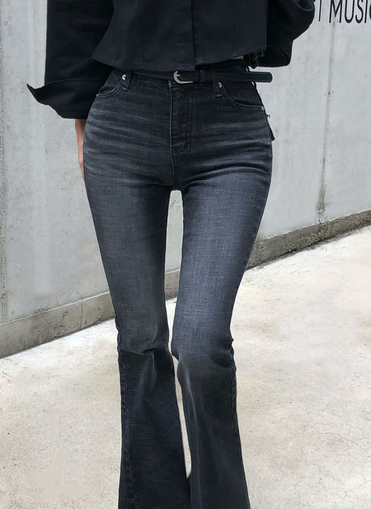 beidelli made]2TYPEヒップポケットフレアデニムパンツ