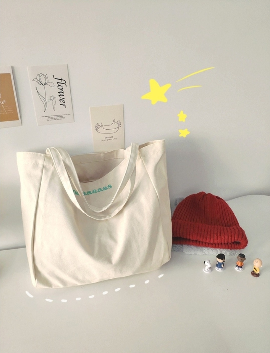 刺繍ロゴパステルトートバッグ | 詳細画像6