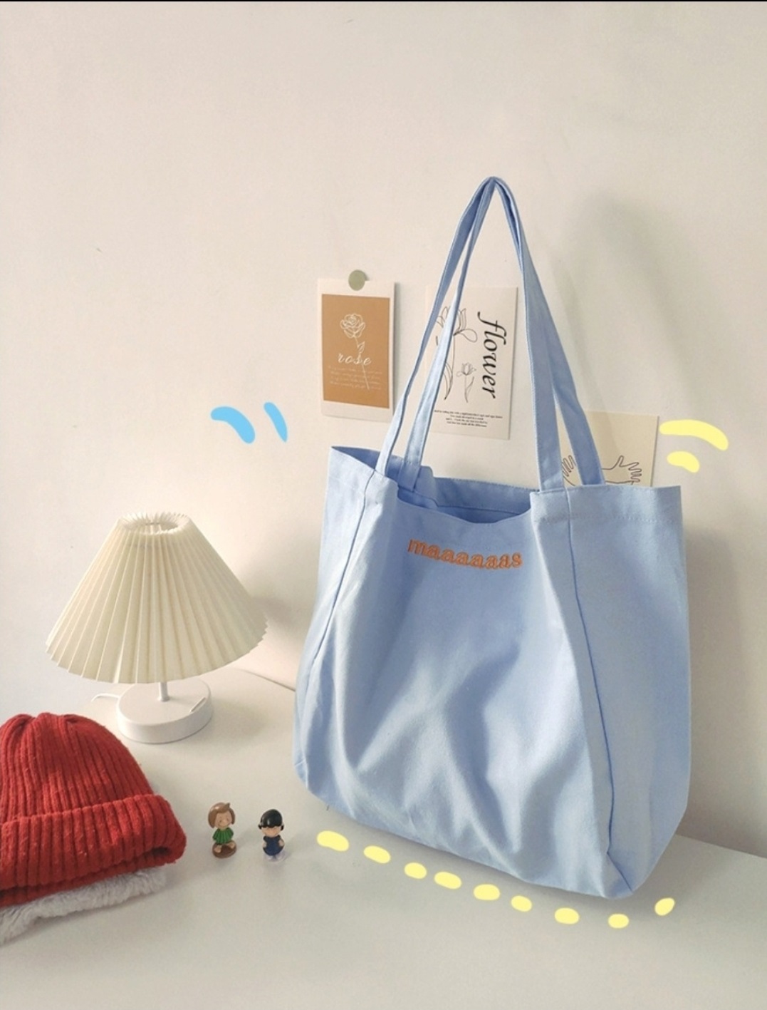 刺繍ロゴパステルトートバッグ | 詳細画像4