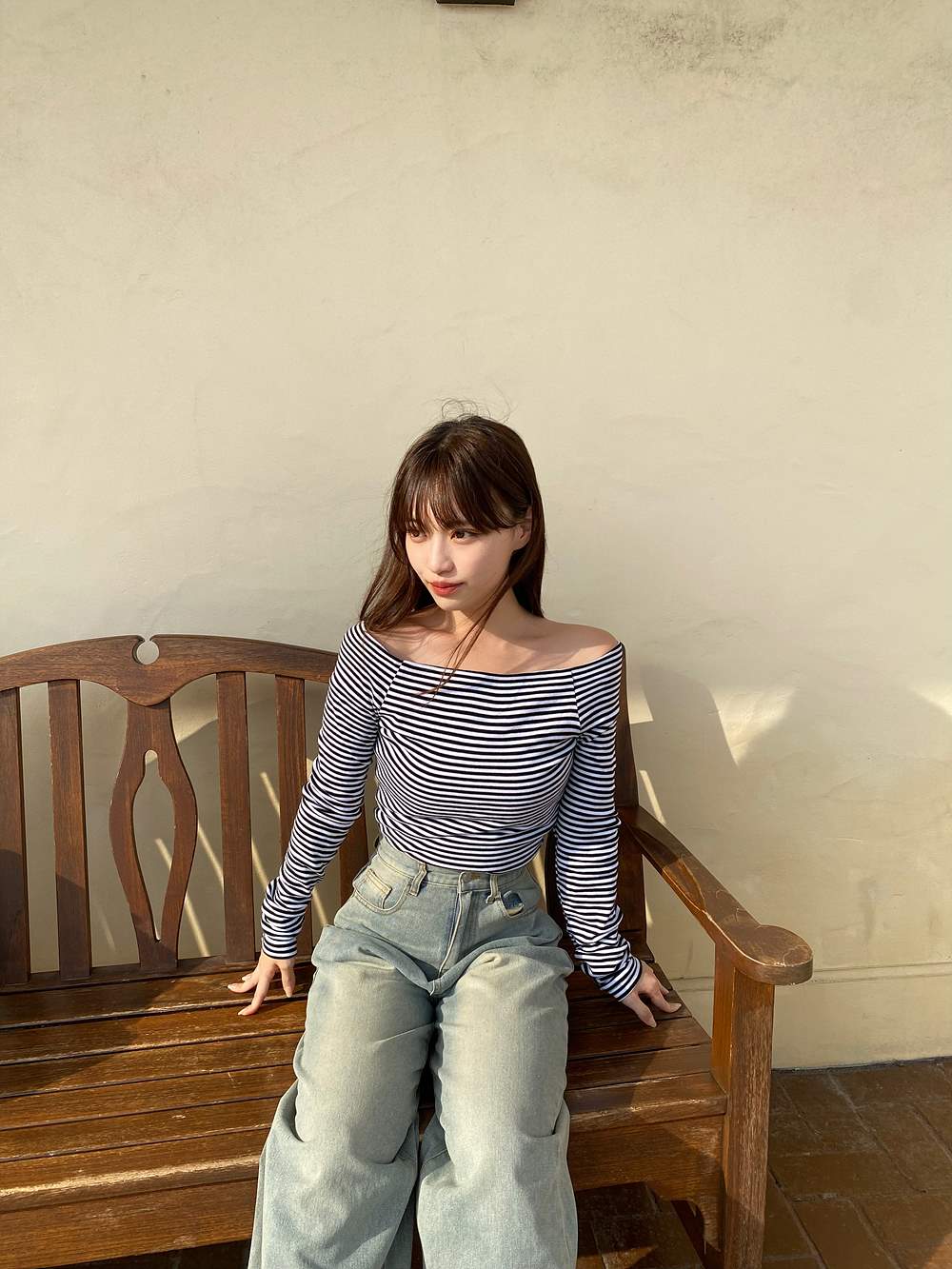 ボーダーオフショルTシャツ | 詳細画像5
