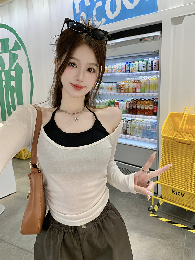 ホルターキャミソール&シャーリングTシャツSET | 詳細画像4