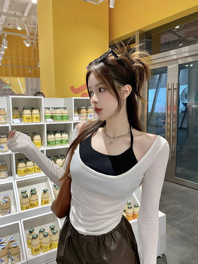 ホルターキャミソール&シャーリングTシャツSET | 詳細画像5