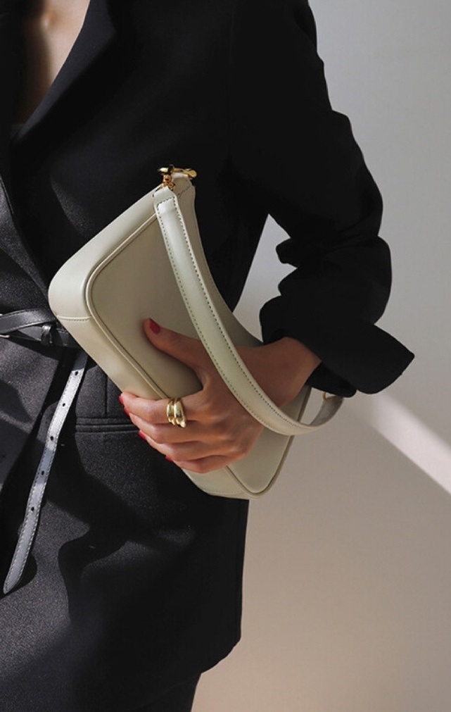 チェーン付カーブ台形トートバッグ | 詳細画像2