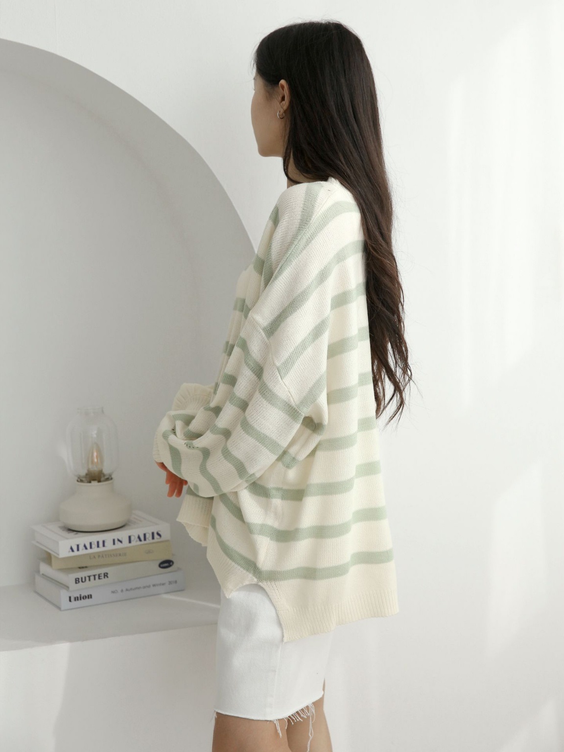 パンチングアンバランスボーダーニット | 詳細画像5