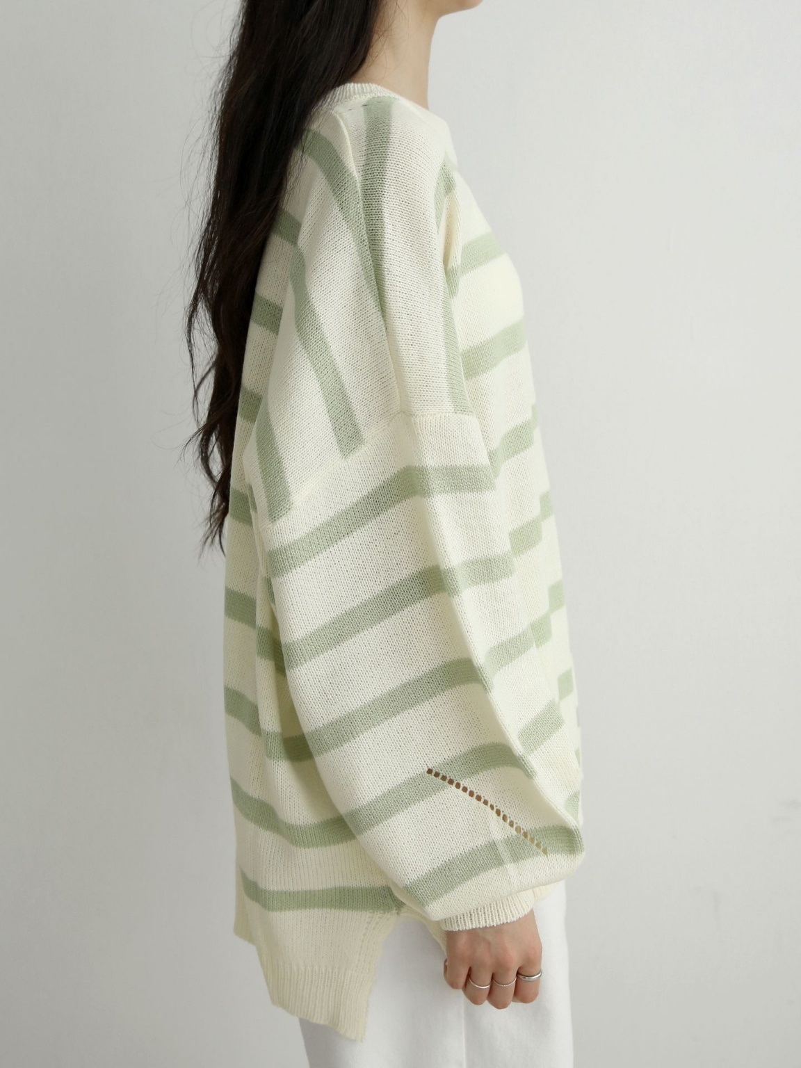 パンチングアンバランスボーダーニット | 詳細画像16