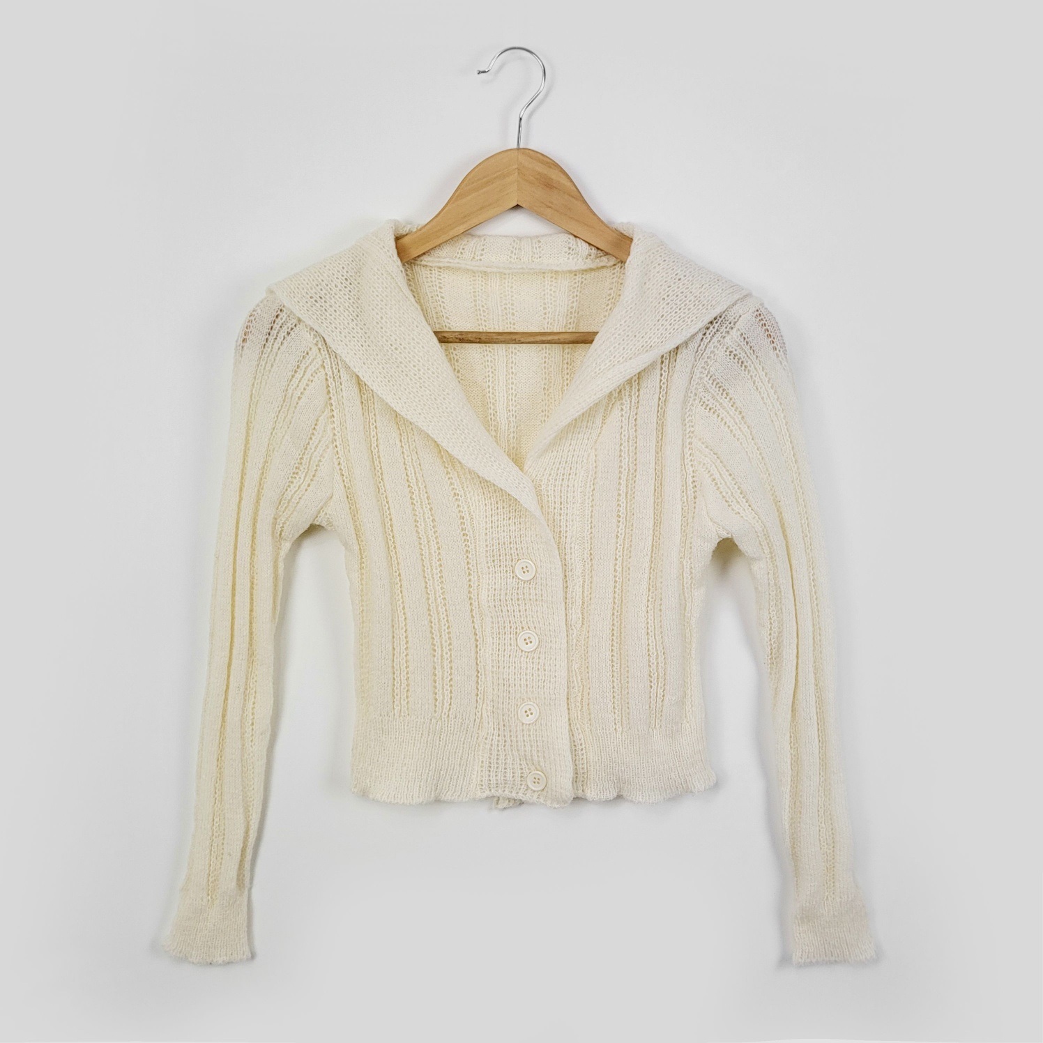 セーラーカラーシアークロップドカーディガン | 詳細画像15