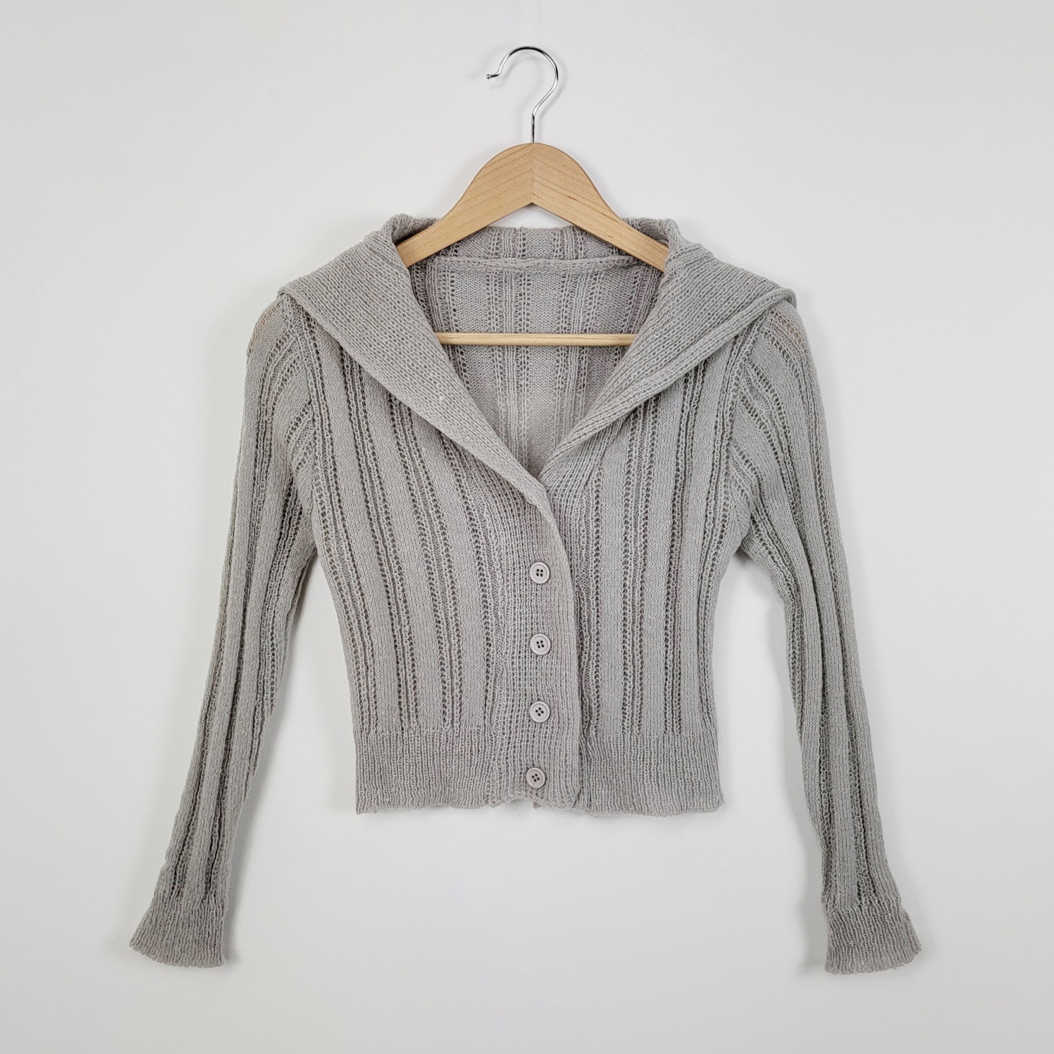 セーラーカラーシアークロップドカーディガン | 詳細画像13