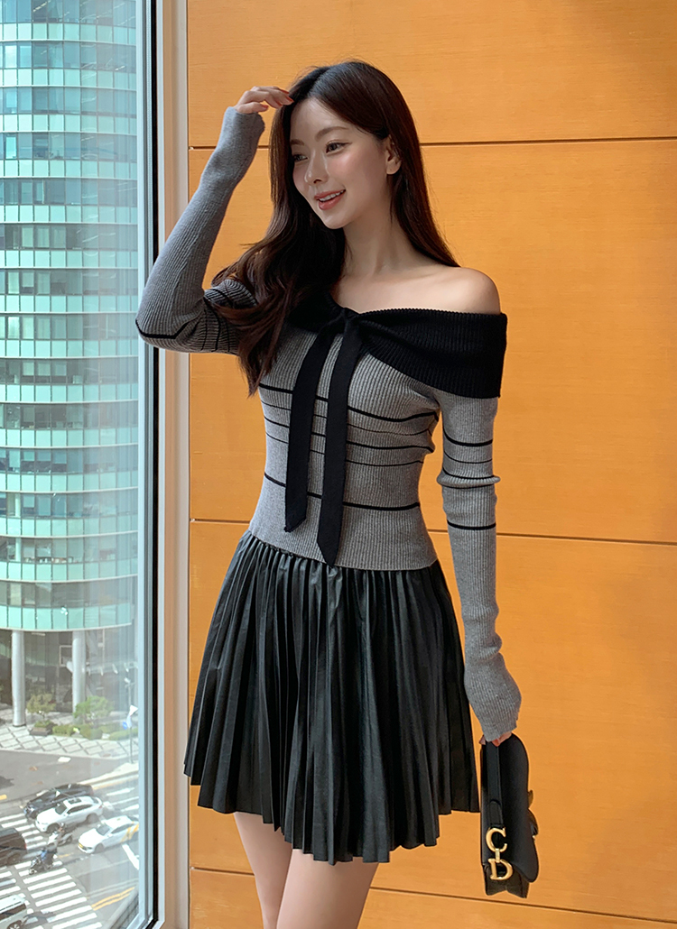 「yyyyy7様お取引中］yori パフショル ボーダーニット ストラップベルトオフショルボーダーニット – WEGO ONLINE STORE