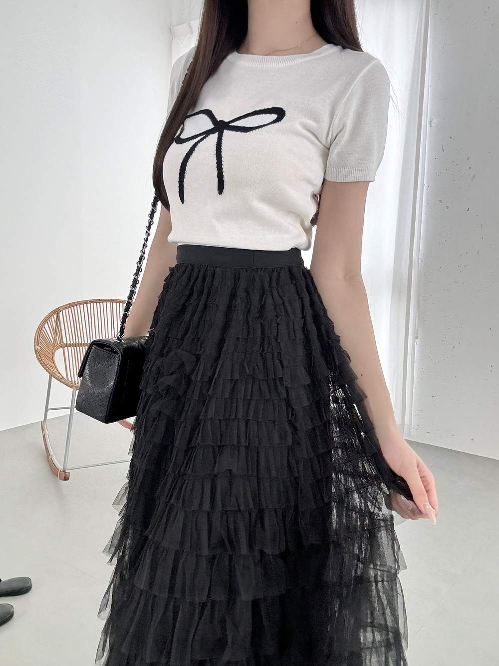 未使用　HER. チュールフリルスカート フリルティアードチュールスカート 通販【ニッセン】