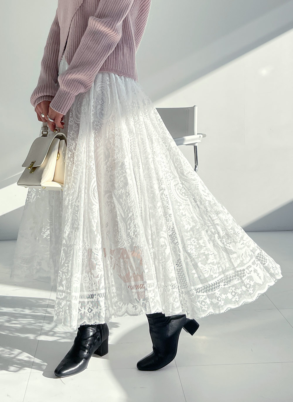 ペイズリーレースイージースカート | 詳細画像2