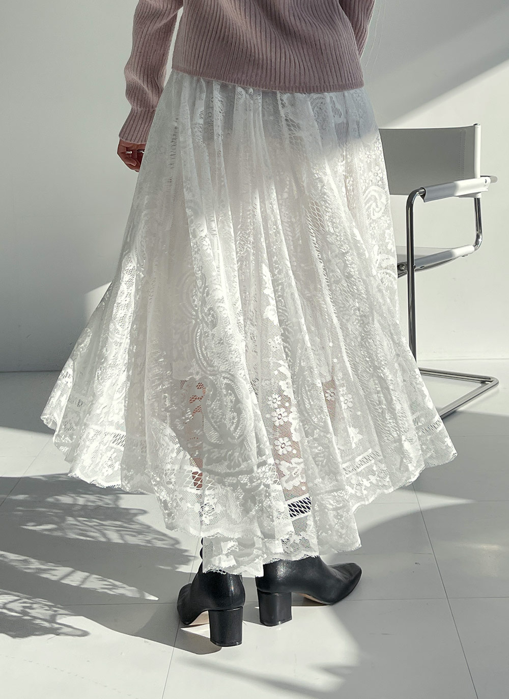 ペイズリーレースイージースカート | 詳細画像5