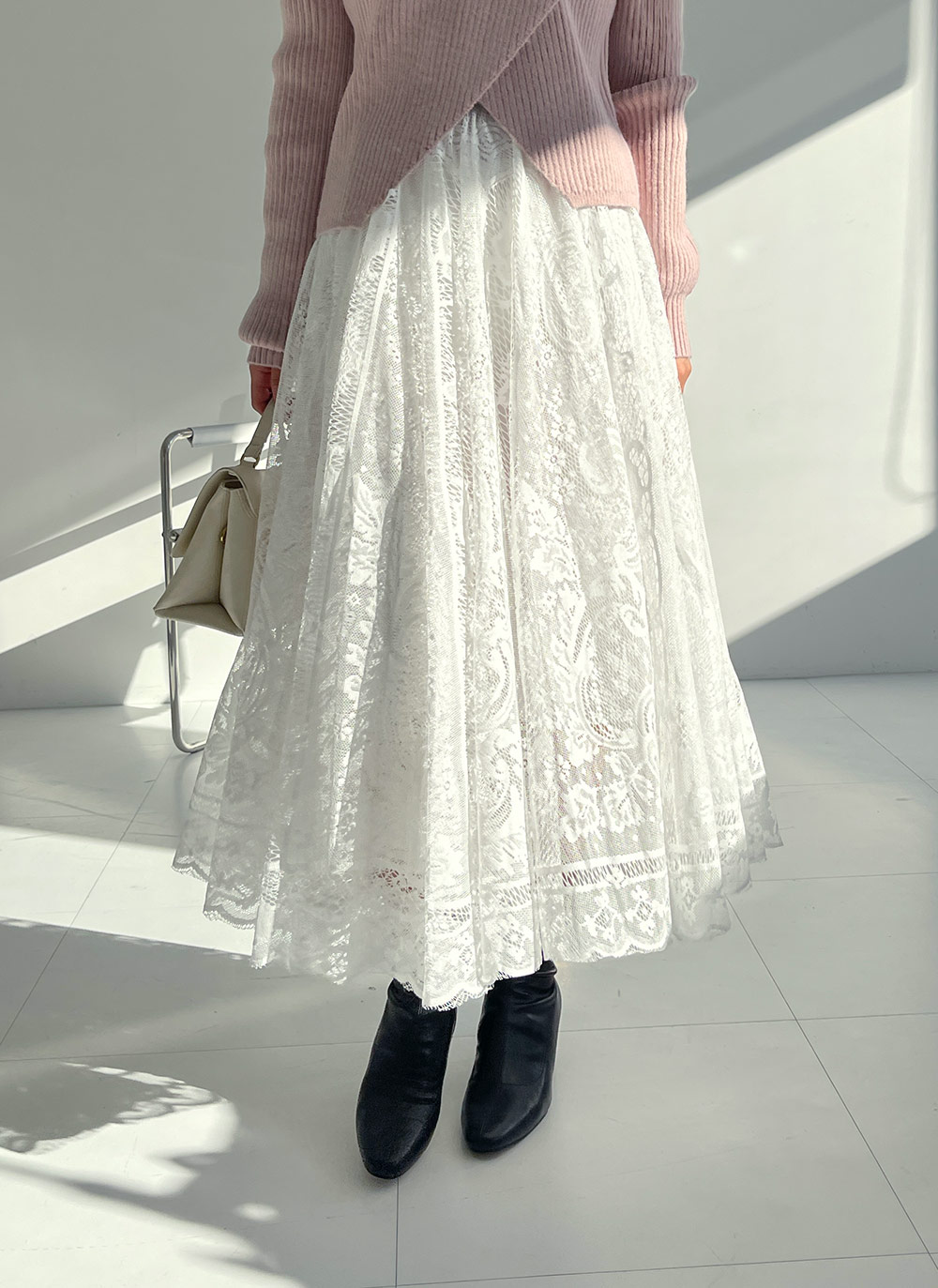 ペイズリーレースイージースカート | 詳細画像7