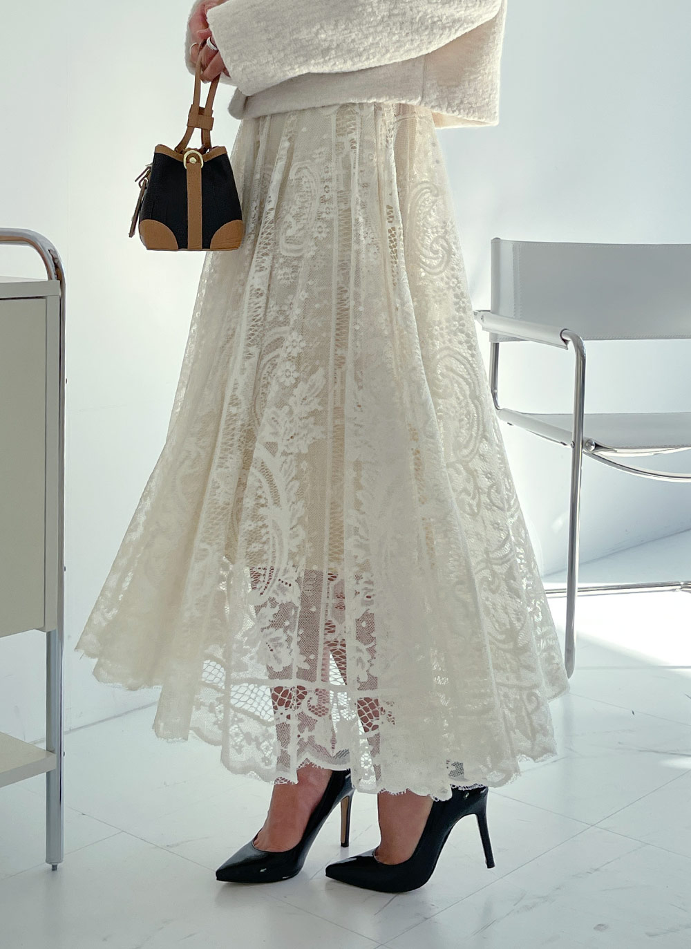 ペイズリーレースイージースカート | 詳細画像8