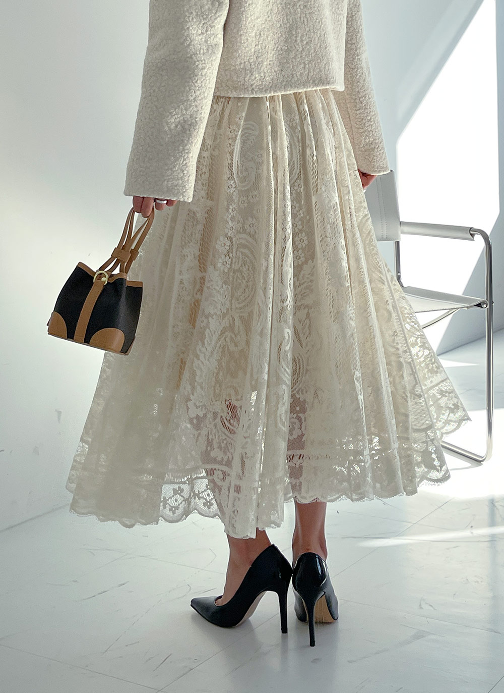 ペイズリーレースイージースカート | 詳細画像9