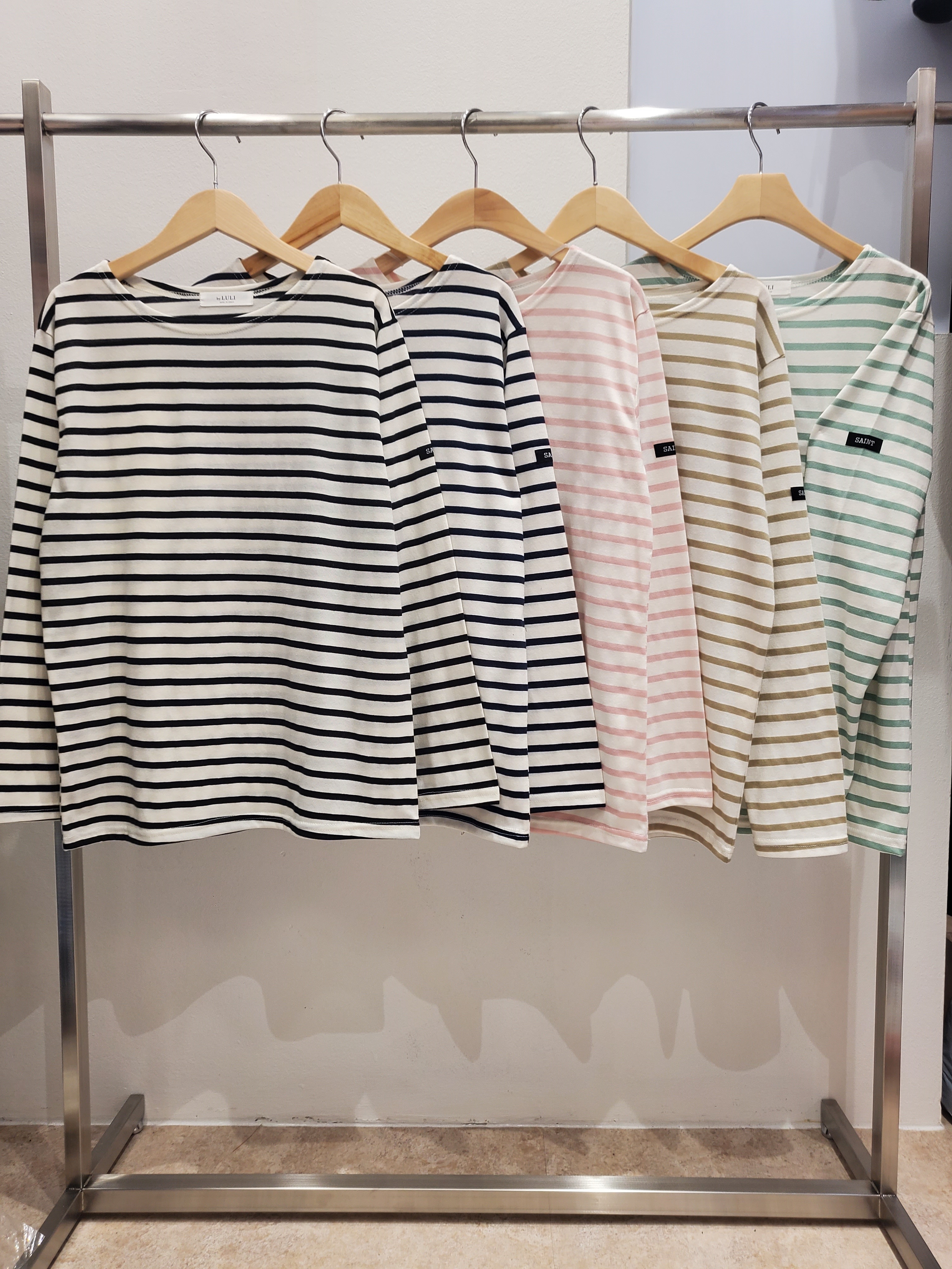 タグ長袖ボーダーTシャツ | 詳細画像12