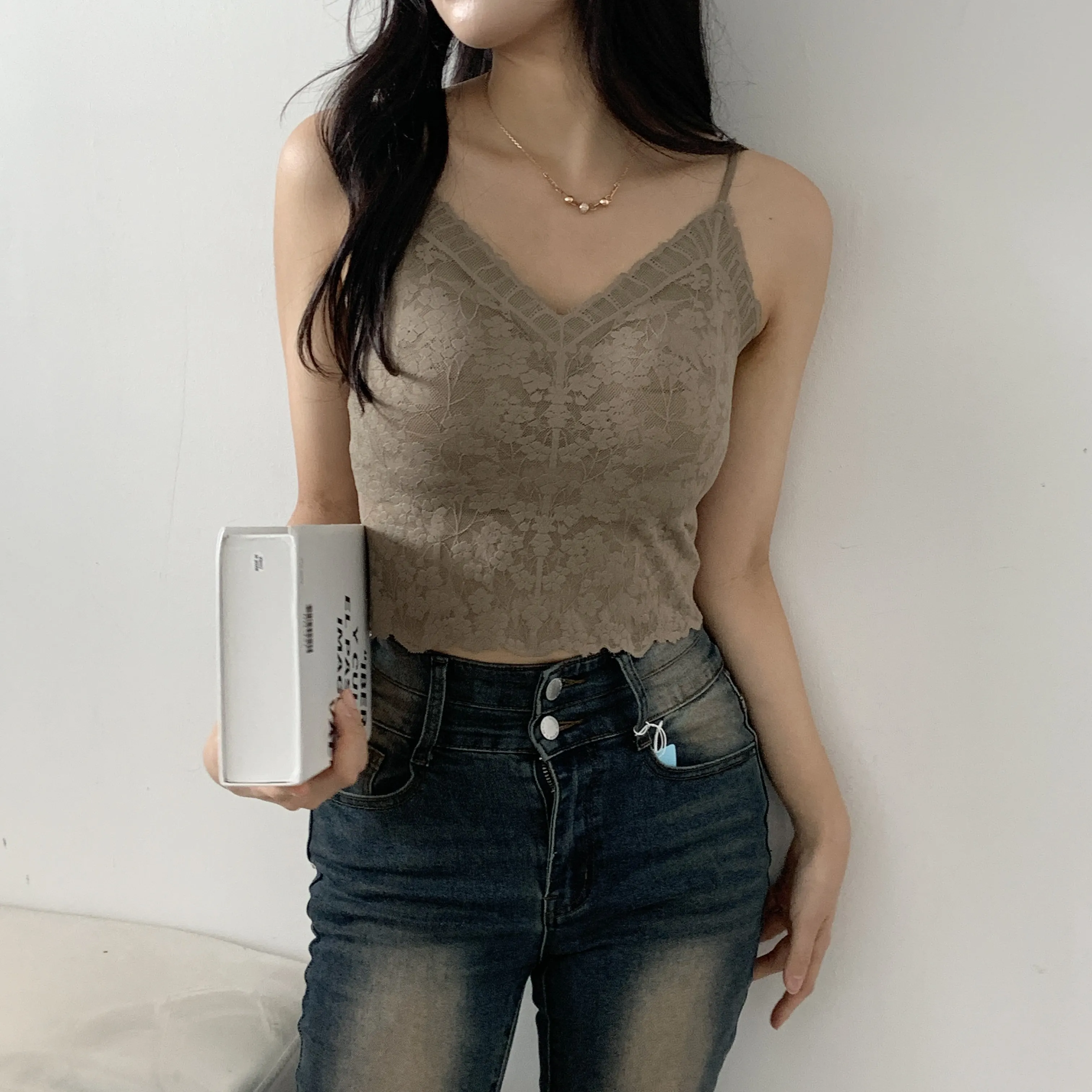 カップレースシームレスキャミソール | 詳細画像1