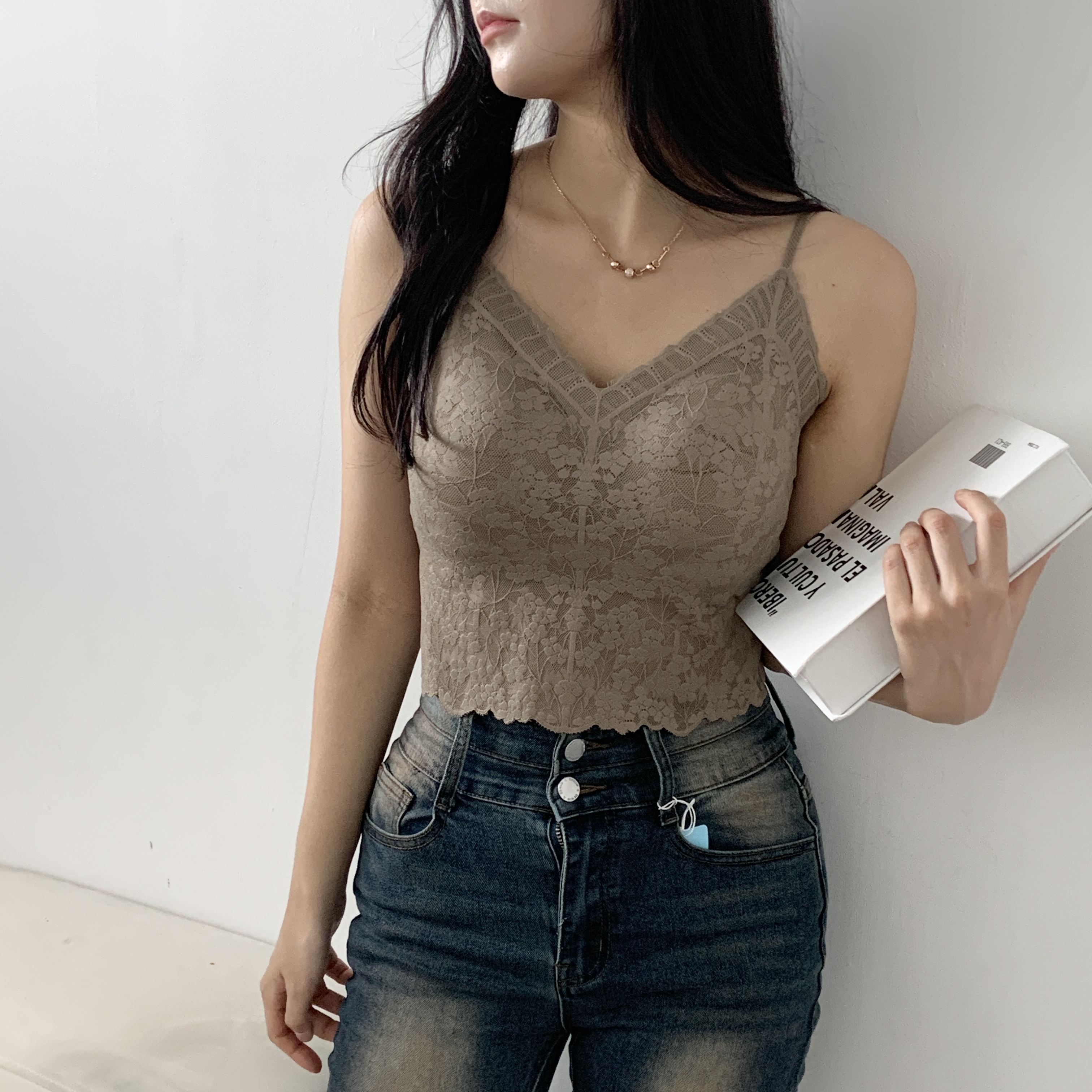 カップレースシームレスキャミソール | 詳細画像3